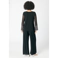 thumbnail image 2 of Roaman's Women's Plus Size Mesh Overlay Embellished Top, 2 of 4