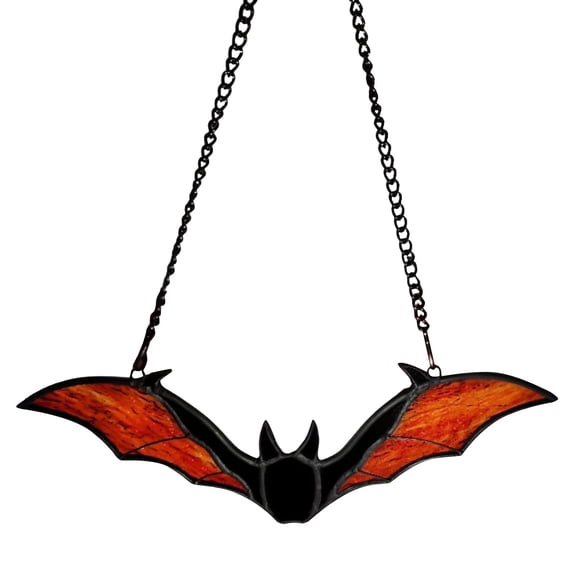 1 Pc Halloween Bat Window Hanging Hanging Bats Halloween Decorations Outdoor Plastic Bats Bat Decorations Perfect for Halloween Hanging Tree Decor, 7.87 Inch, Orange