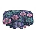 thumbnail image 5 of Pioneer Flower Floral Print Pattern Round Tablecloth 60"x60",Wrinkle Wipeable Table Cloth for Kitchen Dining Room Picnic Patio Party, 5 of 6