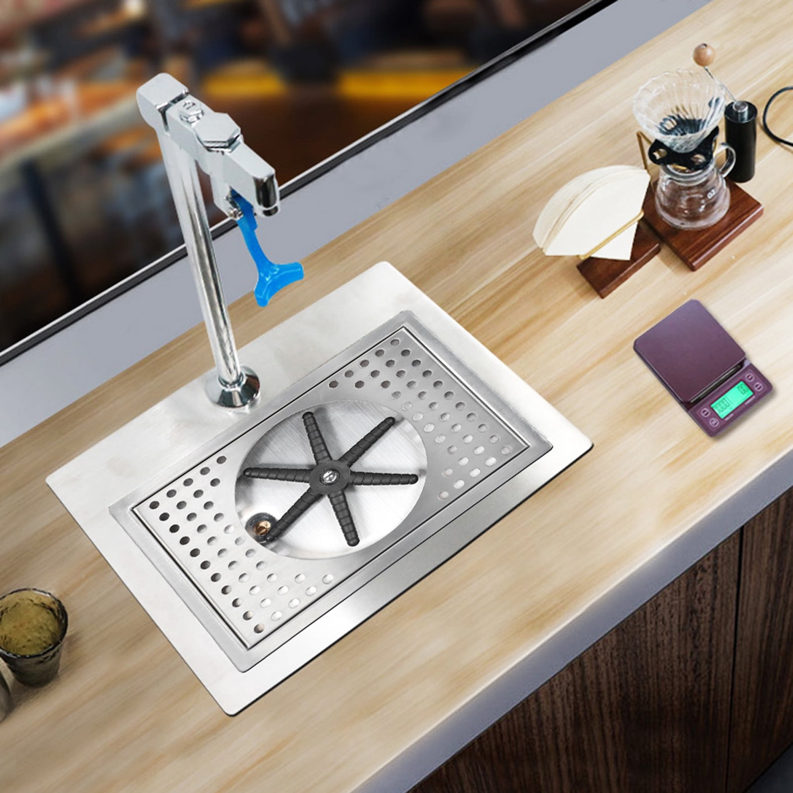 Glass Washer, Glass Rinser, Commercial Automatic Professional Restaurant Hotel Bar Kitchen Sink