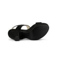 thumbnail image 5 of BLISSFUL STEP Women Platform Slingback Block Heeled Sandals Black 8.5, 5 of 6