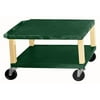 Tuffy Electric AV Cart w 2 Shelves in Hunter Green