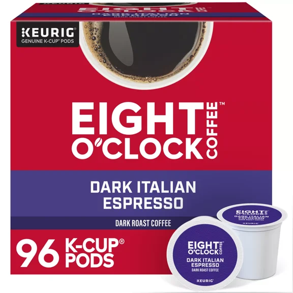 Eight O Clock, Dark Italian Roast, 96 K-Cup Pods, Dark Roast Coffee