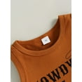 thumbnail image 6 of Western Baby Boy Clothes 6M 12M 18M 24M 3Y Cow Print Sleeveless Tank Top T-Shirt Solid Shorts Set 2PCS Toddler Cowboy Outfit, 6 of 10