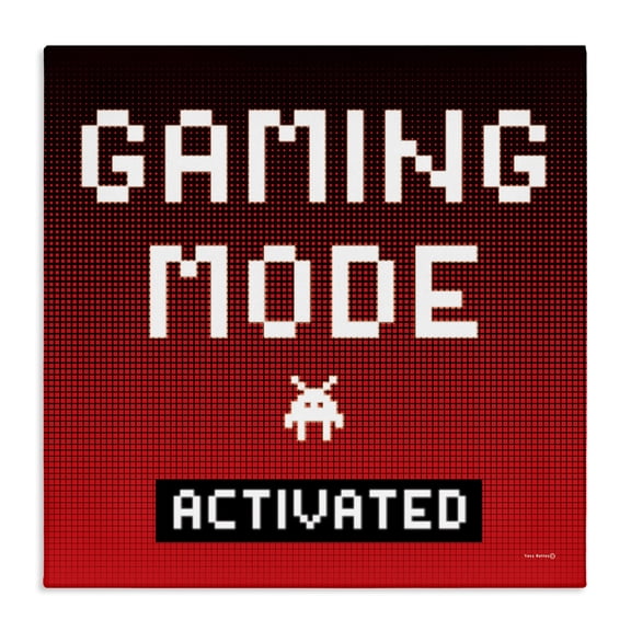 Stupell Industries Contemporary Gaming Mode Activated Canvas Art, 17 x 17, by Yass Naffas Designs