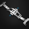 thumbnail image 4 of Stainless Steel Watch Band Clasp Watch Chain General Watch Strap Solid Watch Band (20mm Silver), 4 of 9