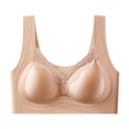 thumbnail image 6 of hoksml Women's Jelly Bra, Wireless Seamless Comfort Bra with Lace V-Detail and Wide Straps, 6 of 6