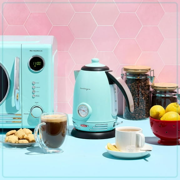 Retro Stainless Steel Electric Tea And Water Kettle, 1.7 Liters,