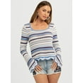 thumbnail image 2 of Jessica Simpson Women's Lilianna Cotton Pointelle Sweater with Long Sleeves, Lightweight, Sizes XS-X4, 2 of 6