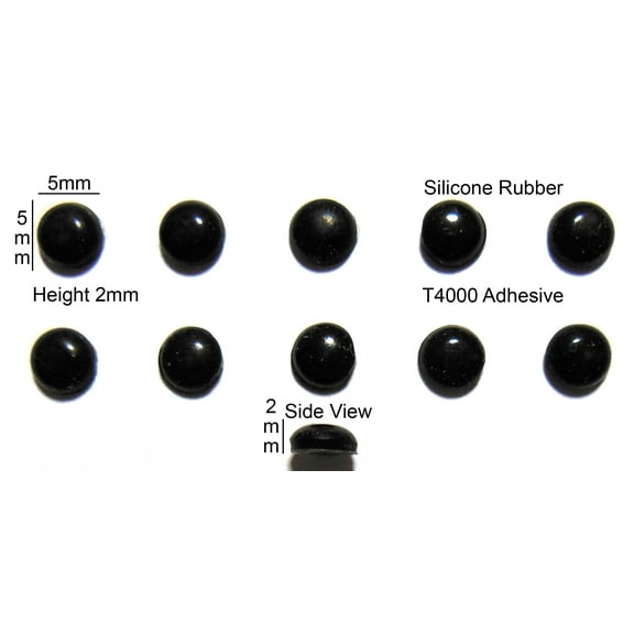 VATH Self Adhesive Silicone Rubber Feet 5mm(L)x 5mm(W)x 2mm(H) 10pcs [RB4]