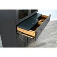 thumbnail image 4 of Sunny Designs Arched Wood Wine Bar Cabinet with Built-in Stemware Rack for Wine Glasses, 4 of 7