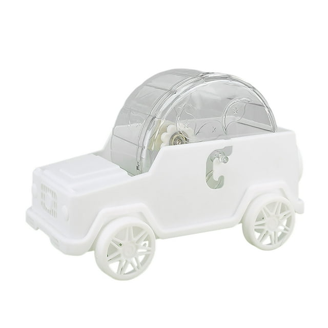 Riforla Roue de Course pour Hamster Forme de Voiture Roue d'Exercice Jouets pour Hamster Blanc