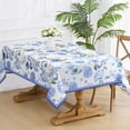 thumbnail image 2 of Spring Tablecloth 60x120 Inch, Blue Floral Table Cloth for Recatangle Table, Waterproof Hydrangea Table Cover Wrinkle Free for Patio, Picnic, Party Decor, 2 of 6