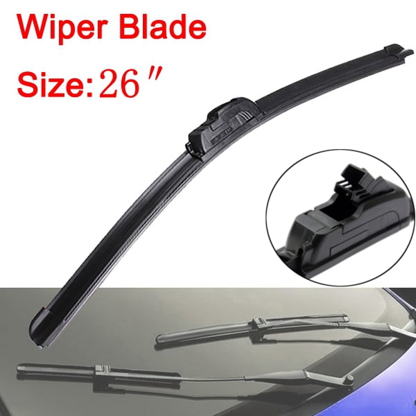 Black Window Windshield Wiper Blade Bracketless Frameless Rubber Soft