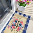 thumbnail image 4 of 4th of July Door Mat,American Flag Flower Indoor Outdoor Non-Slip Patriotic Summer Doormat,Entryway Front Porch Fourth of July Independence Day Welcome Door Mats for Entrance Decor 30" x 17", 4 of 6