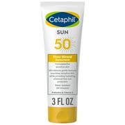 Cetaphil Sheer Sunscreen Lotion for Face & Body, SPF 50, For Sensitive Skin, 3 oz