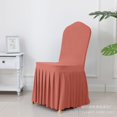 thumbnail image 1 of Funda para silla de banquete, elástica, gruesa, plisada, para comedor, para bodas, hoteles, faldas de hotel, tela para hotel, 1 of 5