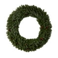 thumbnail image 3 of Nearly Natural Christmas PVC Flocked Clear Prelit LED Corded Wreath, 60" (Green), 3 of 7