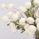 thumbnail image 3 of Crisantemo Artificial + Hojas de Eucalipto, Pompones Artificiales Realistas, para Arreglo Floral, Decoración de Hogar (Blanco), 3 of 4