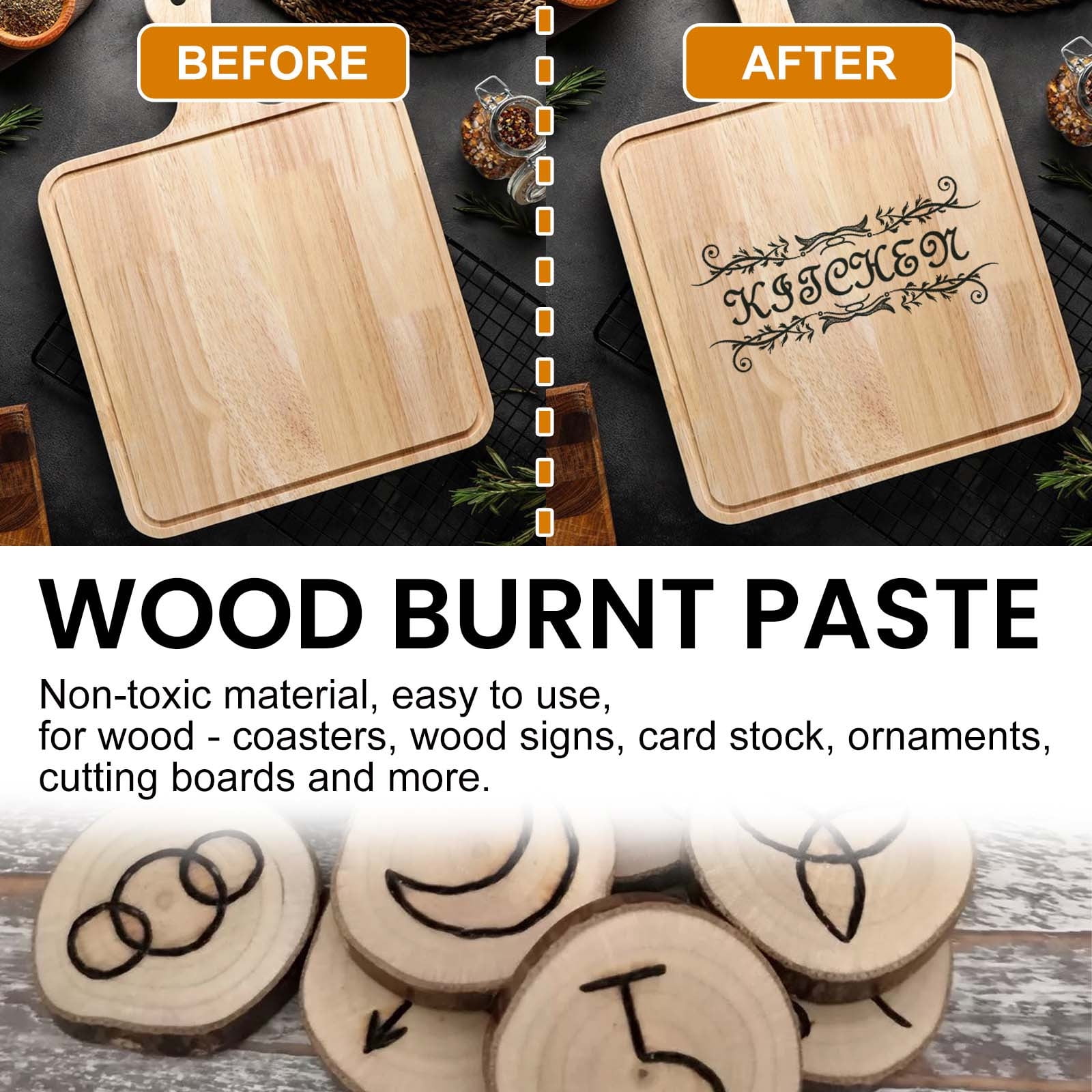 Easy to wood burn 🔥 with Torch Paste! #woodburn