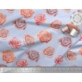thumbnail image 2 of Soimoi Blue Poly Georgette Fabric Rose Floral Decor Fabric Printed Yard 52 Inch Wide, 2 of 3