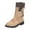 Khaki##1, variant on jsaierl Women Fashion Shoes Retro Western Boots Casual Warm Low Heels Mid-calf Boots