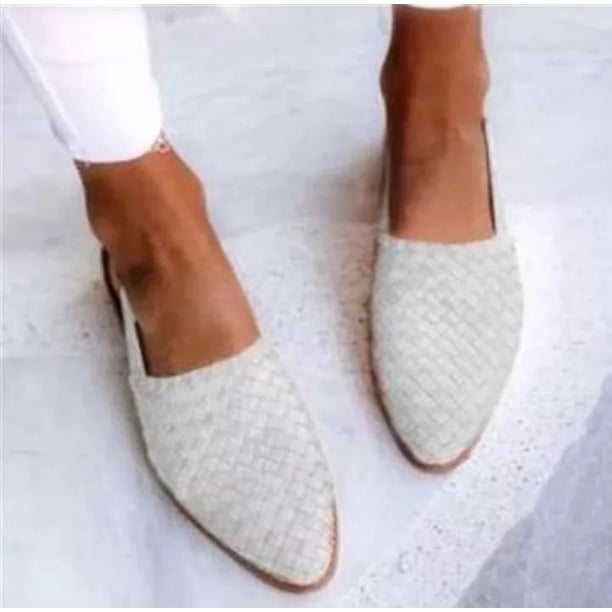 Sandalias de verano adecuadas para múltiples escenarios, zapatos de mujer con punta puntiaguda, zapatos planos de talla grande 34-43, zapatos de mujer de verano