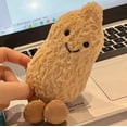 thumbnail image 4 of Peluche de peluche con forma de cacahuete Maomoto, 15 cm, color beige, para niños, 4 of 6