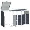 thumbnail image 3 of vidaXL Wheelie Bin Storage for Triple Bins Anthracite 85"x31.9"x45.3" Steel, 3 of 4