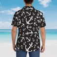 thumbnail image 6 of Balery Anchor Print Men's Hawaiian Shirts Short Sleeve Beach Shirt Relaxed Fit Vacation Button Down Shirts-XX-Large, 6 of 9