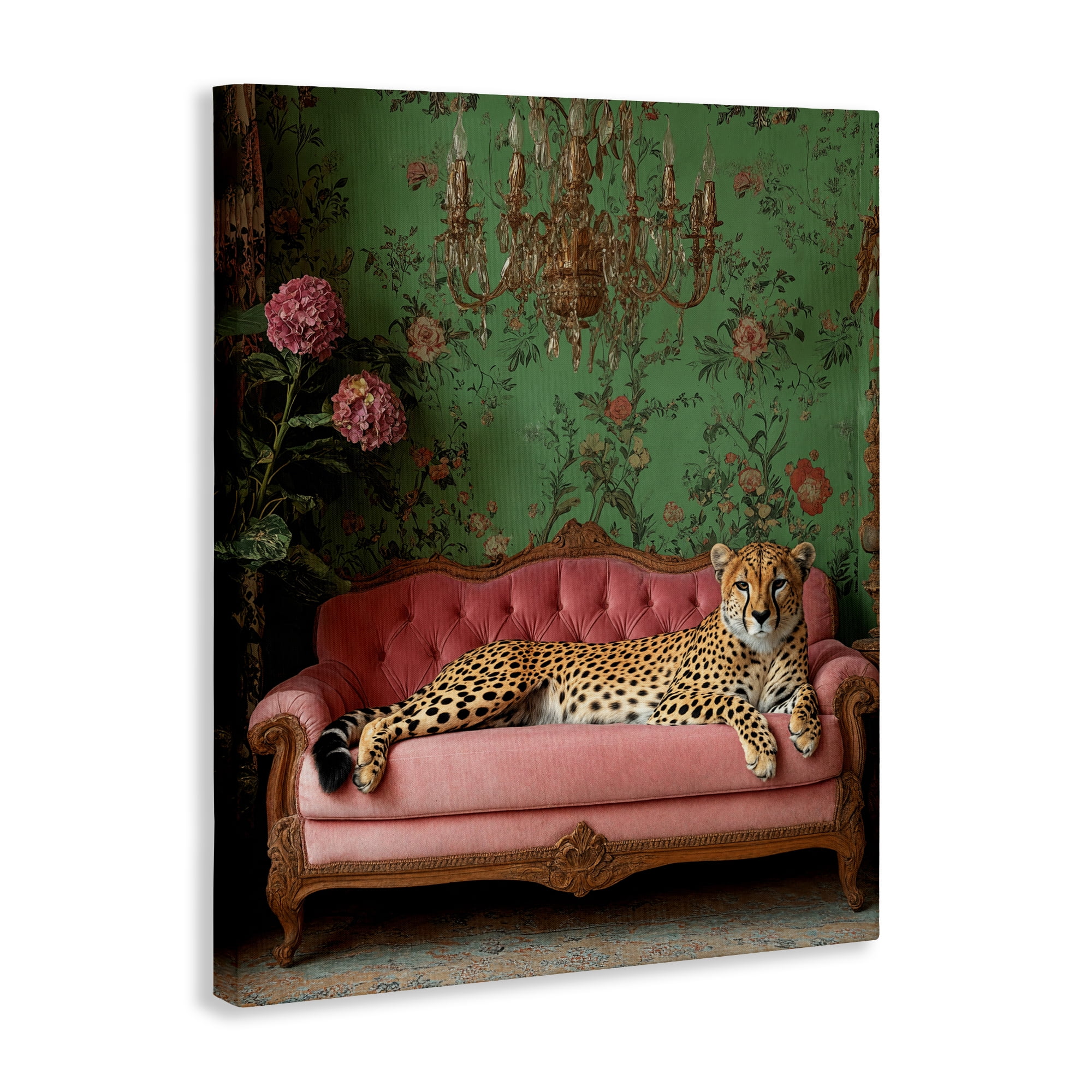 Stupell Industries Ornate Sophisticated Leopard Lounging Canvas Wall Art, design by Scott Stulberg