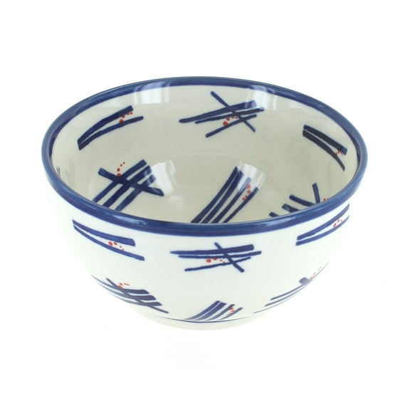 Blue Rose Polish Pottery Zoe Dessert Bowl