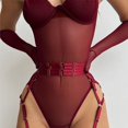 thumbnail image 5 of Gibobby Ropa interior mujer sexy Camisón de encaje para mujer, lencería sexy de encaje para novia(Marrón, G), 5 of 5