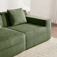 thumbnail image 5 of Newest Boneless Ottoman, Green Corduroy Cloud Footrest with Memory Foam, No Assembly Needed, Square, 5 of 7