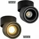 thumbnail image 2 of Foco de techo LED elegante, iluminación COB ajustable en 360° con diseño plegable para una atmósfera blanca cálida en espacios minimalistas (negro), 2 of 5