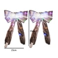 thumbnail image 2 of Christmas Transparent Glowing Bow Christmas Tree Decor Xmas Ornament With Light Ribbon Bow，sliver, 2 of 5