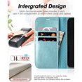 thumbnail image 3 of iPhone 13 Pro Case, iPhone 13 Pro 5G Wallet Case[Card Holder][Kickstand] [TPU Inner Shell][RFID Blocking] Flip Phone Cover Compatible for 6.1 Inch iPhone 13 Pro -Black - 3 Rear Cameras (Mint Green), 3 of 7