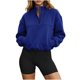 thumbnail image 5 of Neewe Women's Classic Plain Long Sleeve Casual Drawstring Sweatshirt Solid Color Pullover Shirt Top with Pocket, 5 of 8