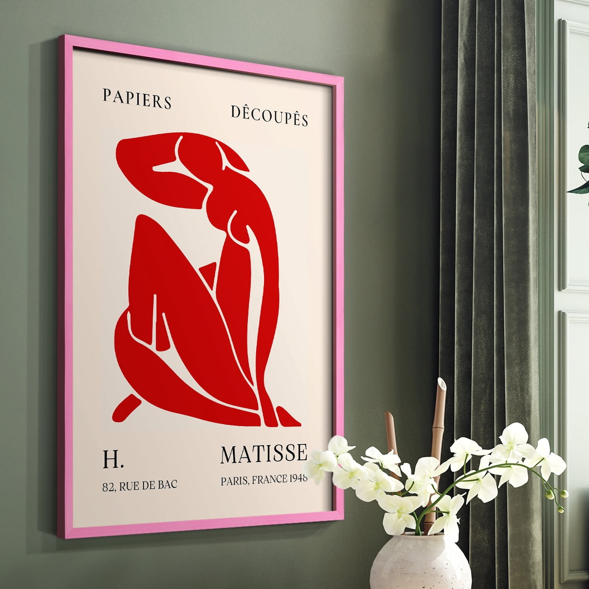 Matisse CLXVIII Framed Print in Pink Solid Wood 8 x 10 Framed Print