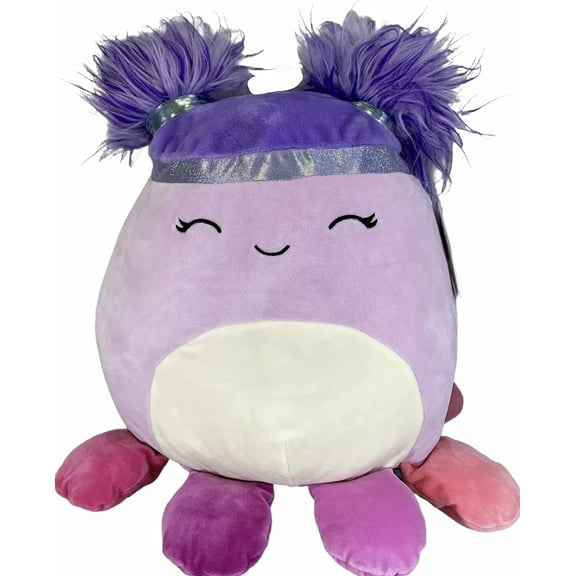 Squishmallow Official KellyToy Squish-Doo 14” Summer Release Plush Stuffed Toy (14” Jeanne The Purple Octopus)