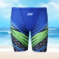 thumbnail image 2 of COMVALUE Boys Sports Square Leg Swim Trunks, Durable Compression Swim Trunks, Training Swimsuits, Shorts (Blue, 11-12 Years), 2 of 6
