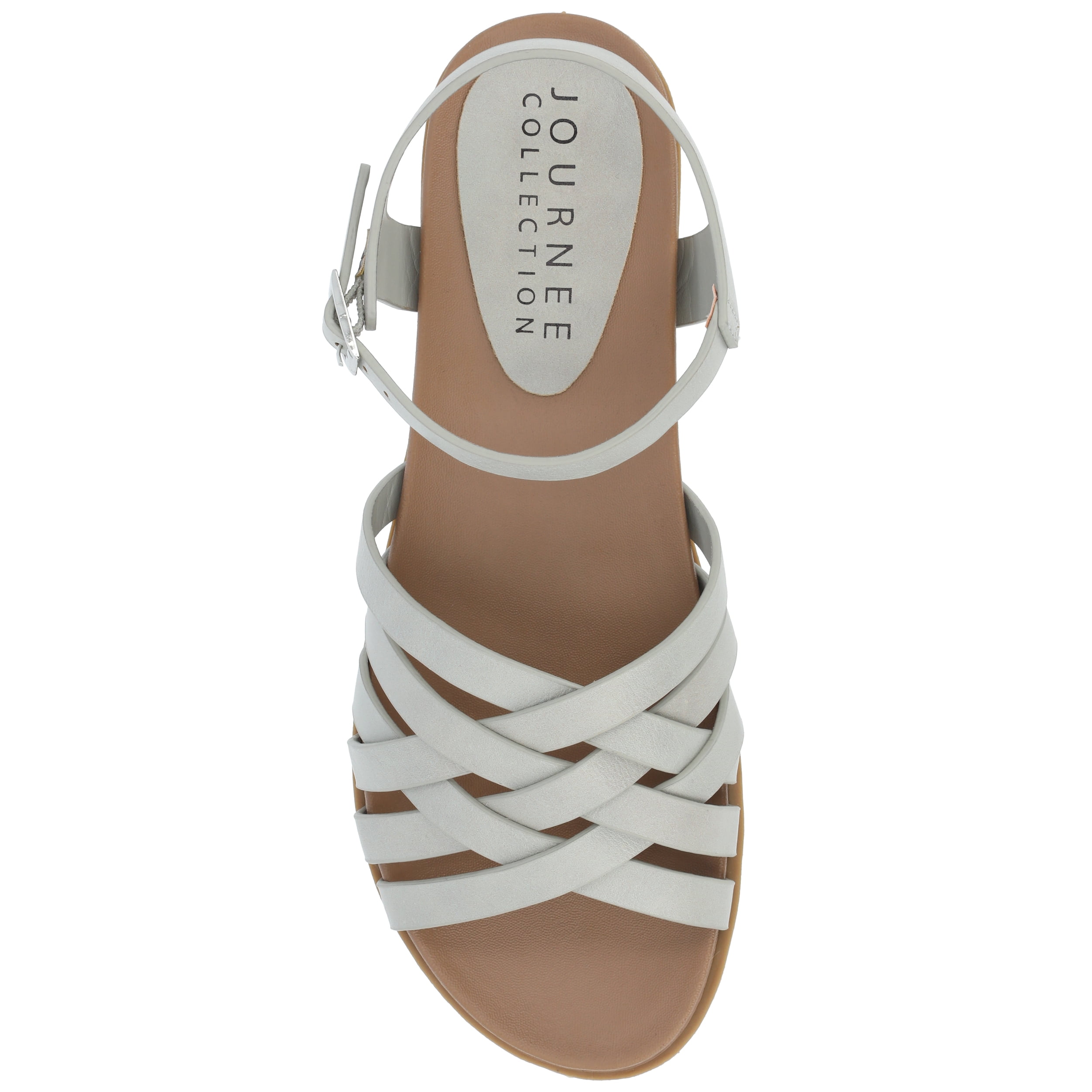 Journee Womens Kimmie Ankle Strap Flat Sandals