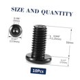 thumbnail image 2 of Fuliko M8 16mm 10Pcs Flat Hex Cap Screws Bolts, 304 Steel 18-8, Full Thread, Oxide (Includes Hex Spanner), 2 of 7