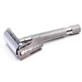 thumbnail image 3 of Parker 68S Stainless Steel Handle Double Edge Safety Razor with Open Comb Head & 5 Parker Premium Blades, 3 of 5