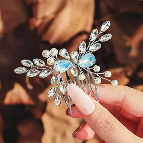 56 Piece Bridal Hair Accessories Set Crystal Pearl Combs Rhinestone Clips Amazon.com : Boao 56 Pieces Bride Hair Accessories for  main image 4