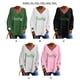 thumbnail image 4 of Qarigey Sudadera con capucha de manga larga de poliéster para mujer, además de sudadera con capucha para guardarropa, con cordón de color Prendas para la parte del cuerpo rosa 3XL, 4 of 6