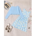 thumbnail image 5 of Arshiner Toddler Girls Dress Sets Cute A-Line Tank Dress with Pockets and Long Sleeve Shrugs, 5 of 6