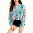 thumbnail image 6 of 3D Printed Christmas Sweatshirts for Women 2025 Pullover Loose Crewneck Long Sleeve Cropped Casual Xmas Tops, 6 of 6