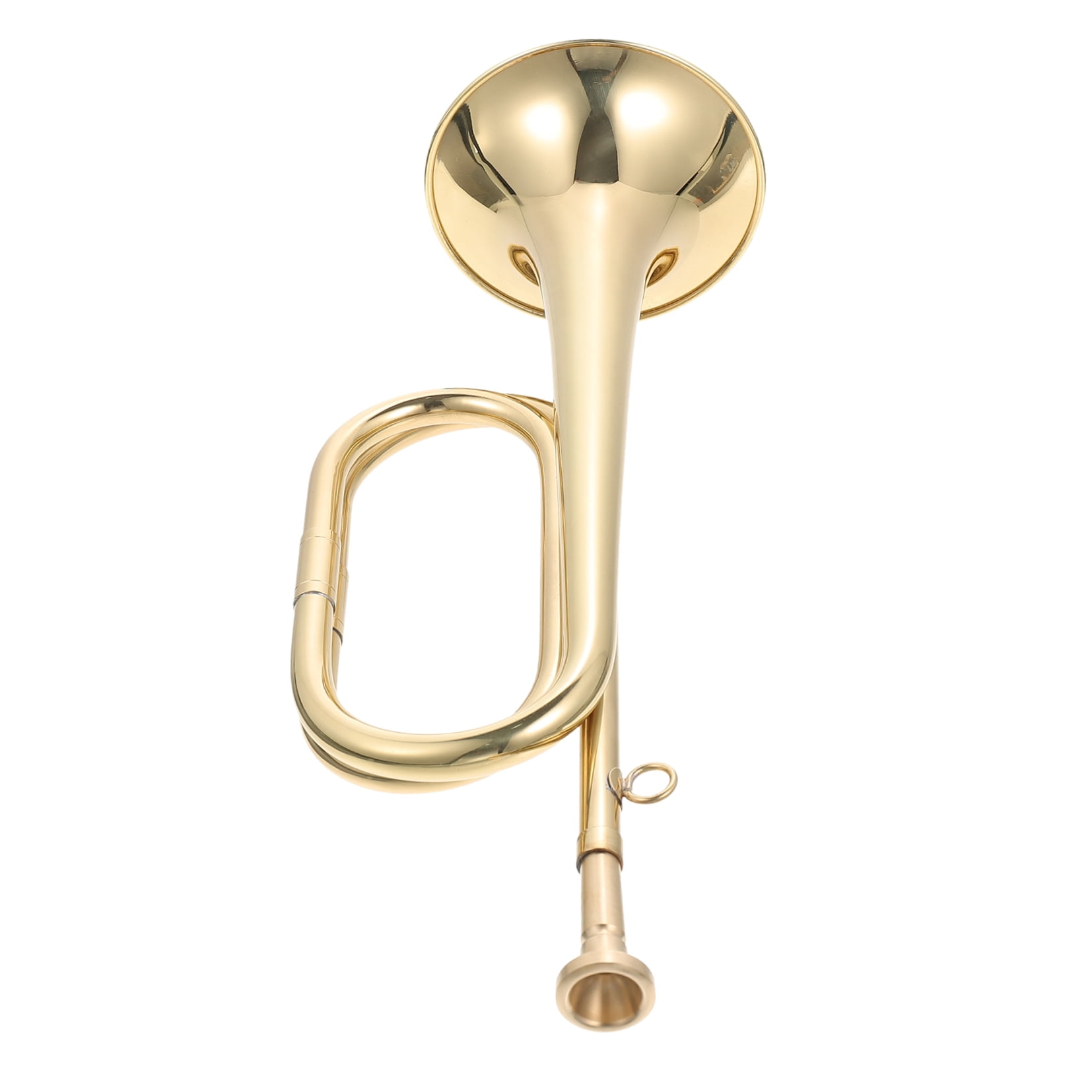DEEPCRAFF Copper Bugle Musical Instrument Wind Brass Horn Golden Set for Beginners and Professionals