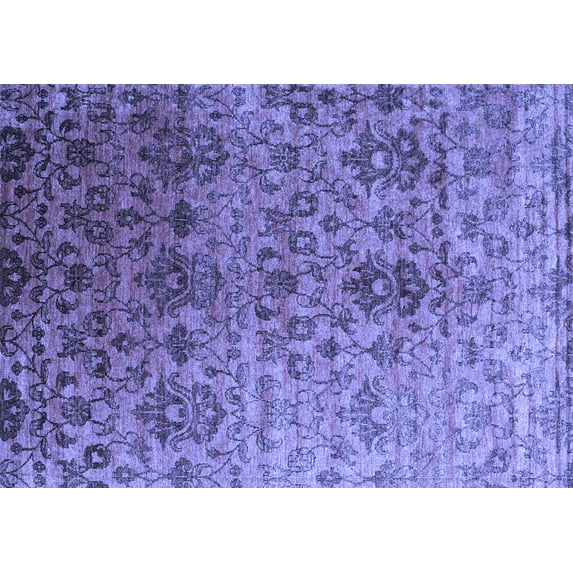 Ahgly Company Machine Washable Indoor Rectangle Abstract Blue Contemporary Area Rugs, 8' x 10'